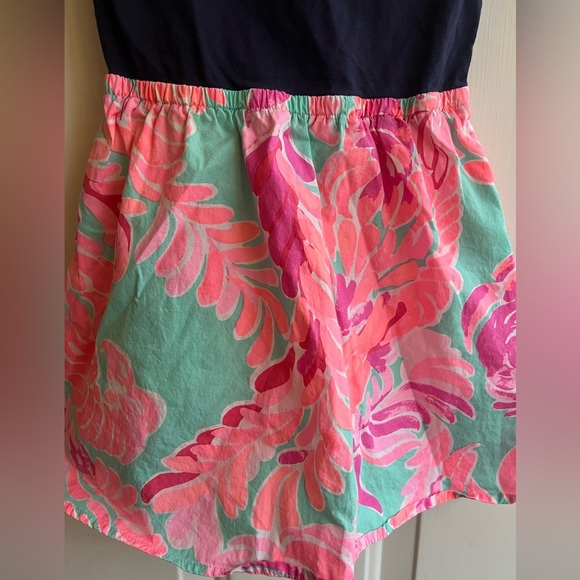 Lilly Pulitzer Girls Lacey Dress in Poolside Blue Love Birds Pattern Size XS‎ - Picture 3 of 7